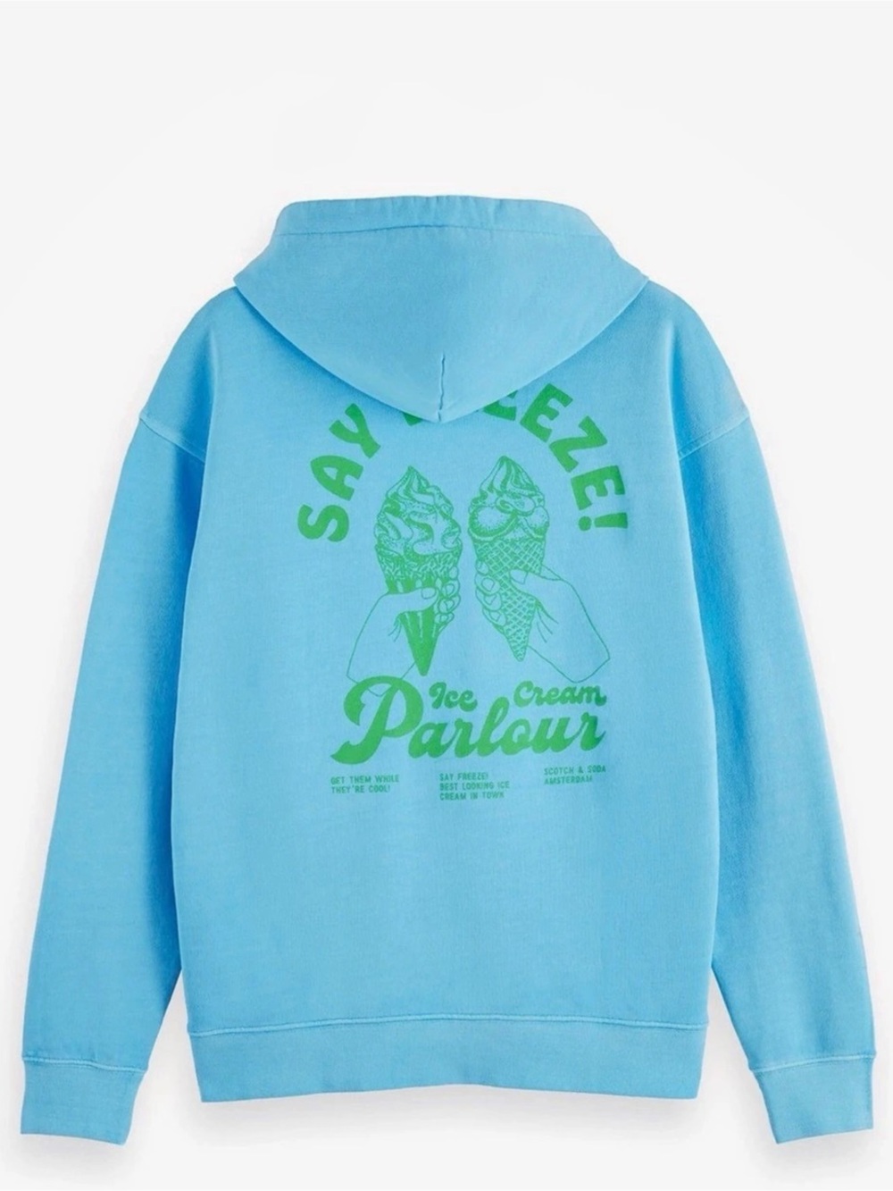Scotch & Soda Say Freeze Ice Cream Parlour Hoodie in Blue